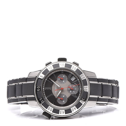 Tiffany Stainless Steel Rubber 42mm Mark T-57 Chronograph Automatic Watch Black 3 of 7