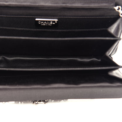 Chanel Satin Quilted CC Clutch With Chain Black 6 of 10