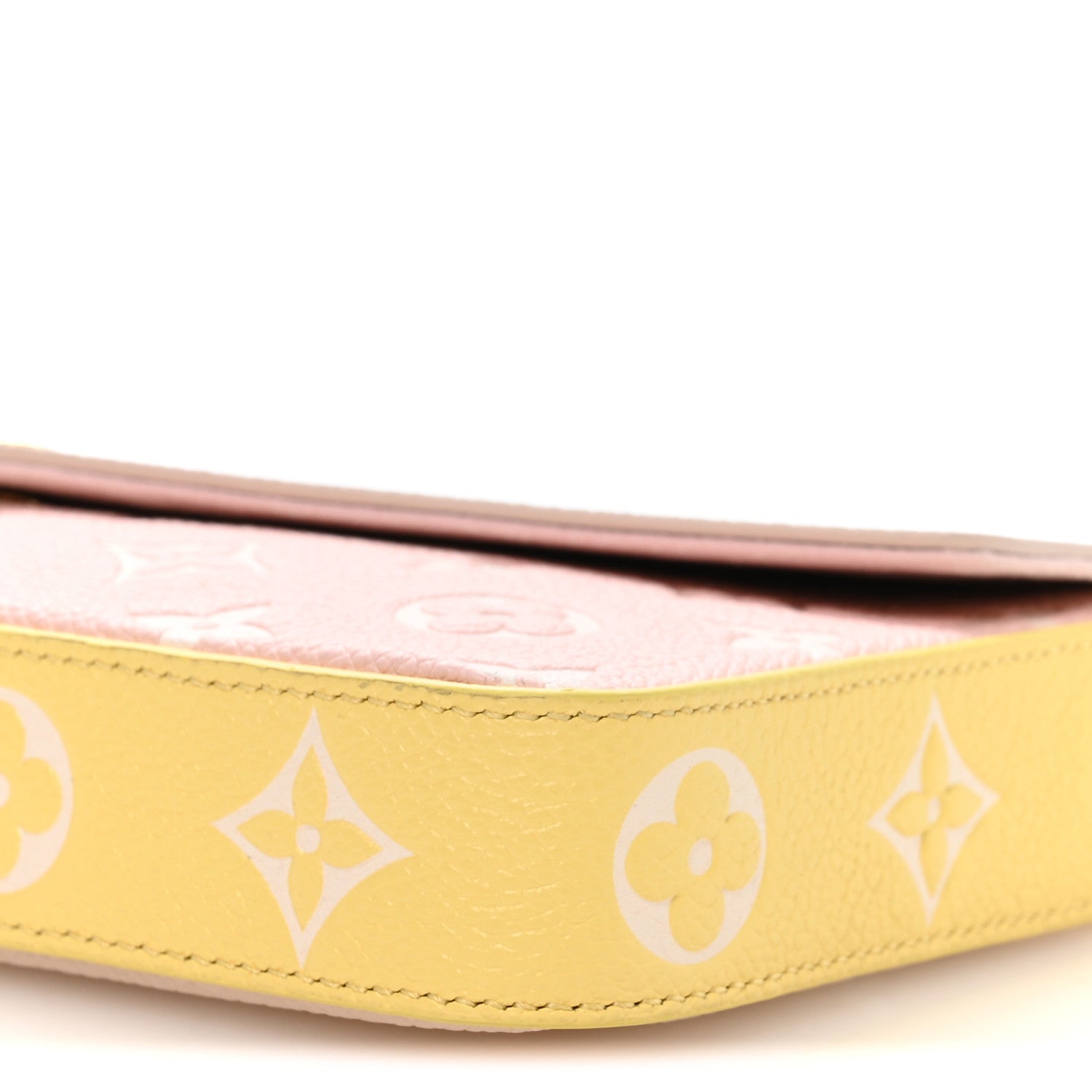 Louis Vuitton Empreinte Spring in the City Felicie Pochette Chain Wallet Pink Beige Yellow 9 of 9