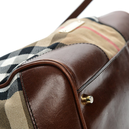 Burberry House Check Small Canterbury Tote Dark Tan 9 of 14