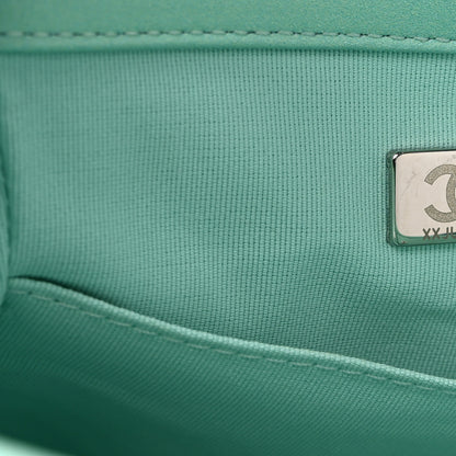Chanel Shaded Calfskin Medium Deauville Tote Light Green Turquoise Purple 8 of 11
