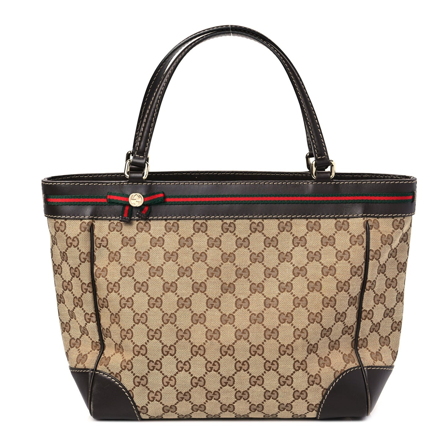 Monogram Web Medium Mayfair Tote Dark Brown