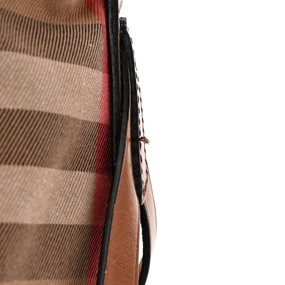 Burberry House Check Bridle Calfskin Medium Gosford Hobo Dark Tan 11 of 14