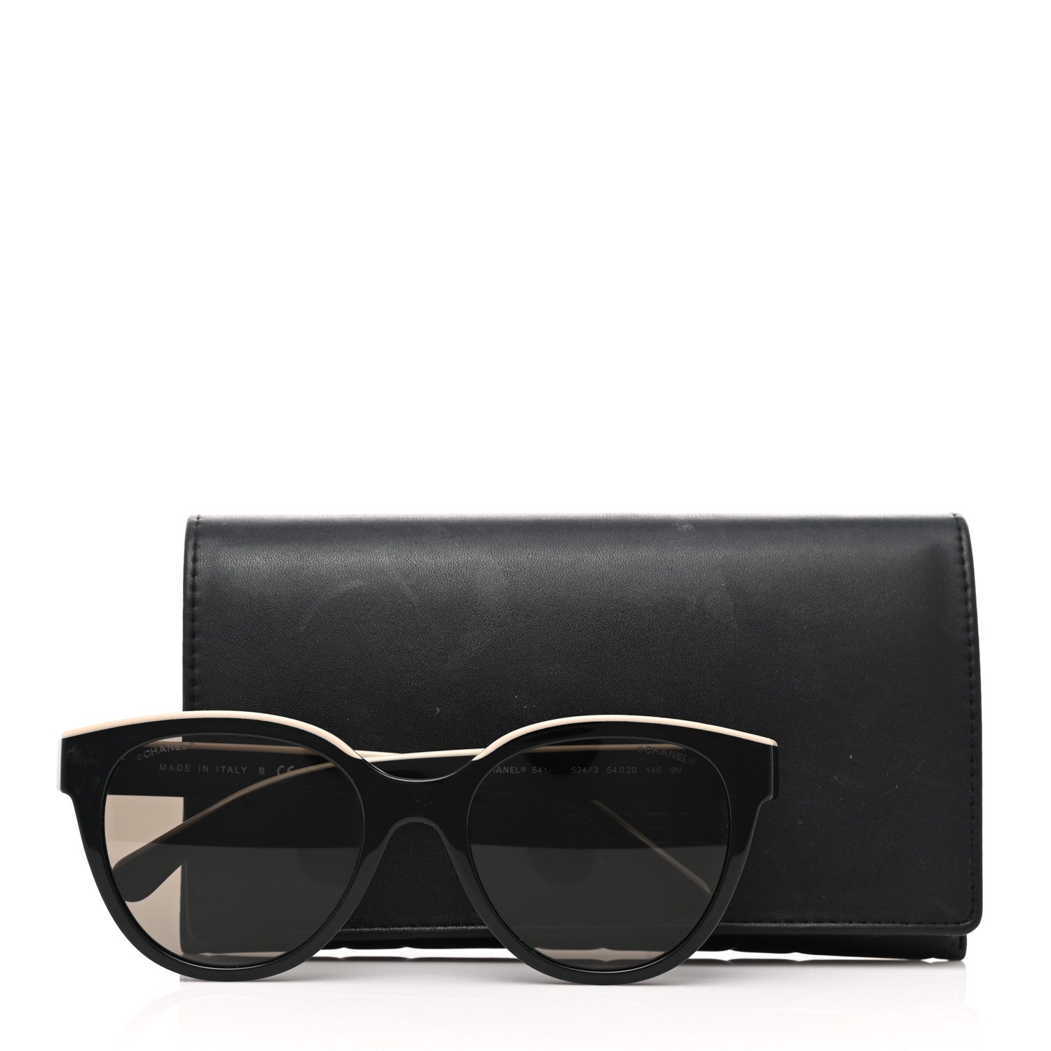 Chanel Acetate CC Butterfly Sunglasses 5414 Black Beige 7 of 7