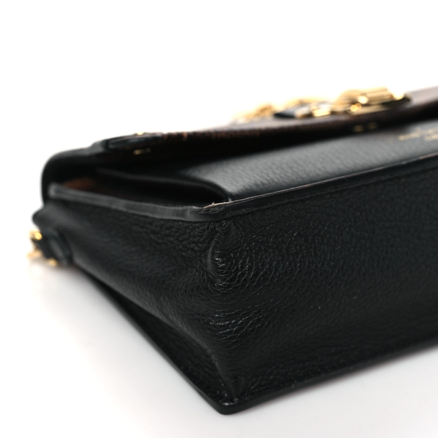 Damier Ebene Vavin Chain Wallet Black