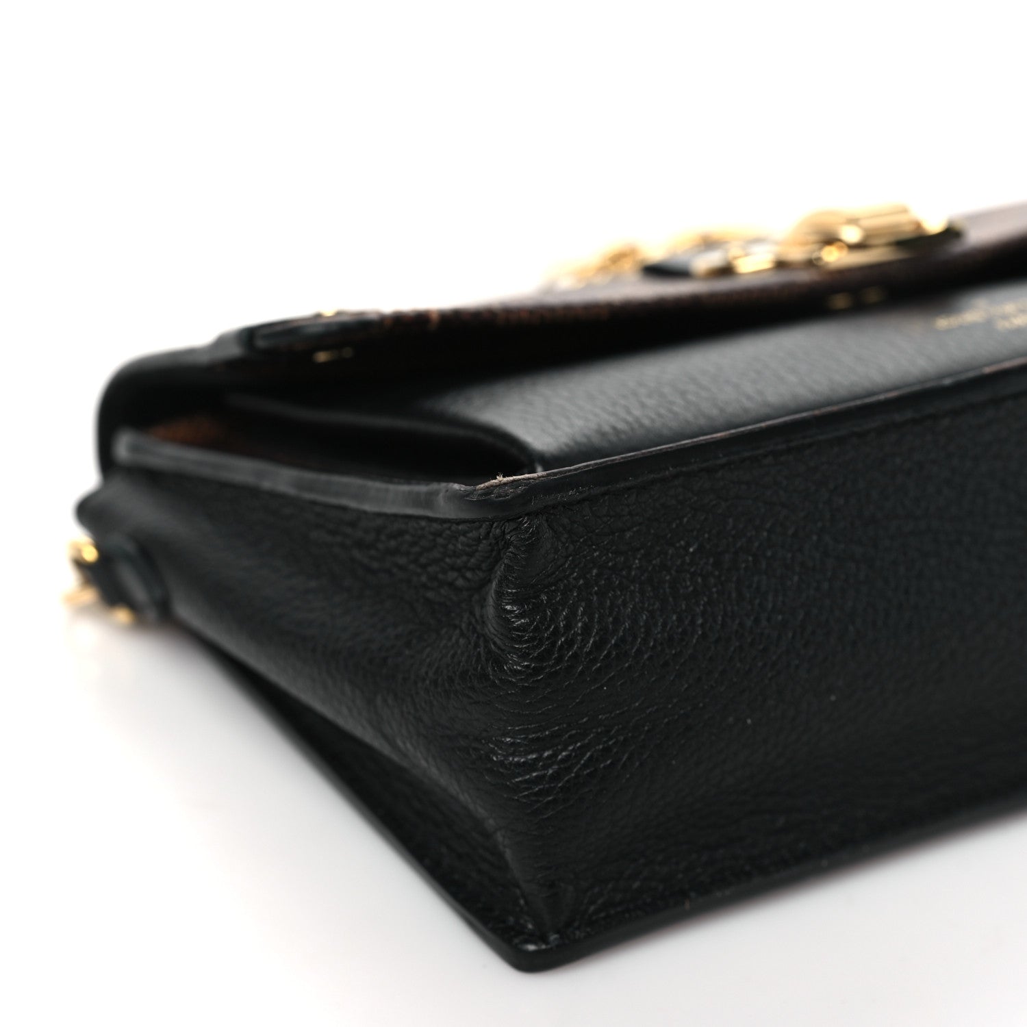 Louis Vuitton Damier Ebene Vavin Chain Wallet Black 8 of 11