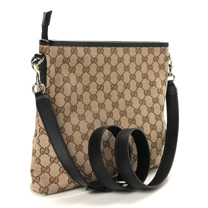 Gucci GG Monogram Web Flat Messenger Bag Black 3 of 9