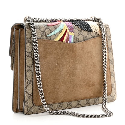 Gucci GG Supreme Monogram Embroidered Medium Dionysus Shoulder Bag Taupe 3 of 19
