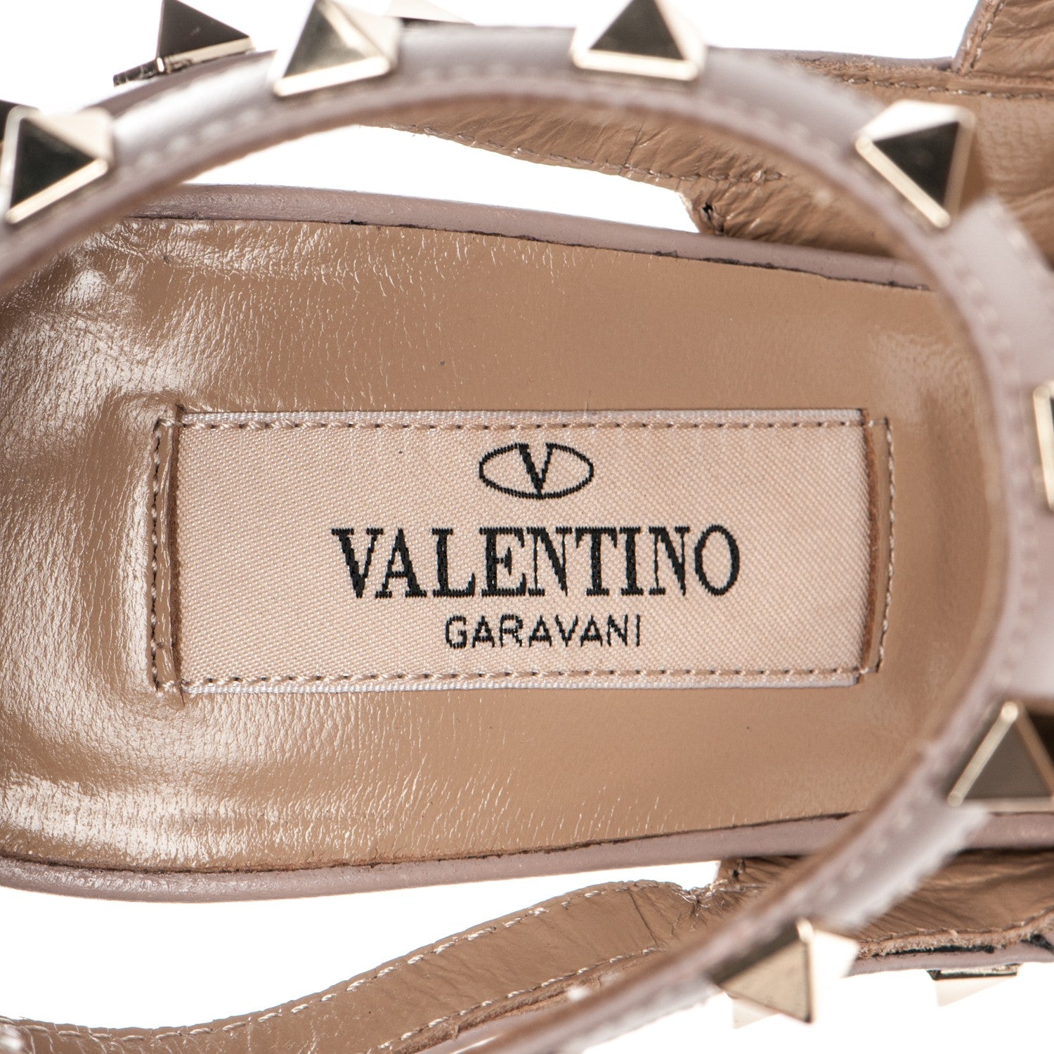 Valentino Garavani Nappa Rockstud Ankle Strap Pumps 37 Black Poudre 7 of 7