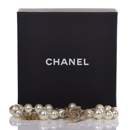 Chanel Crystal Pearl CC Star Bracelet Light Gold 8 of 8