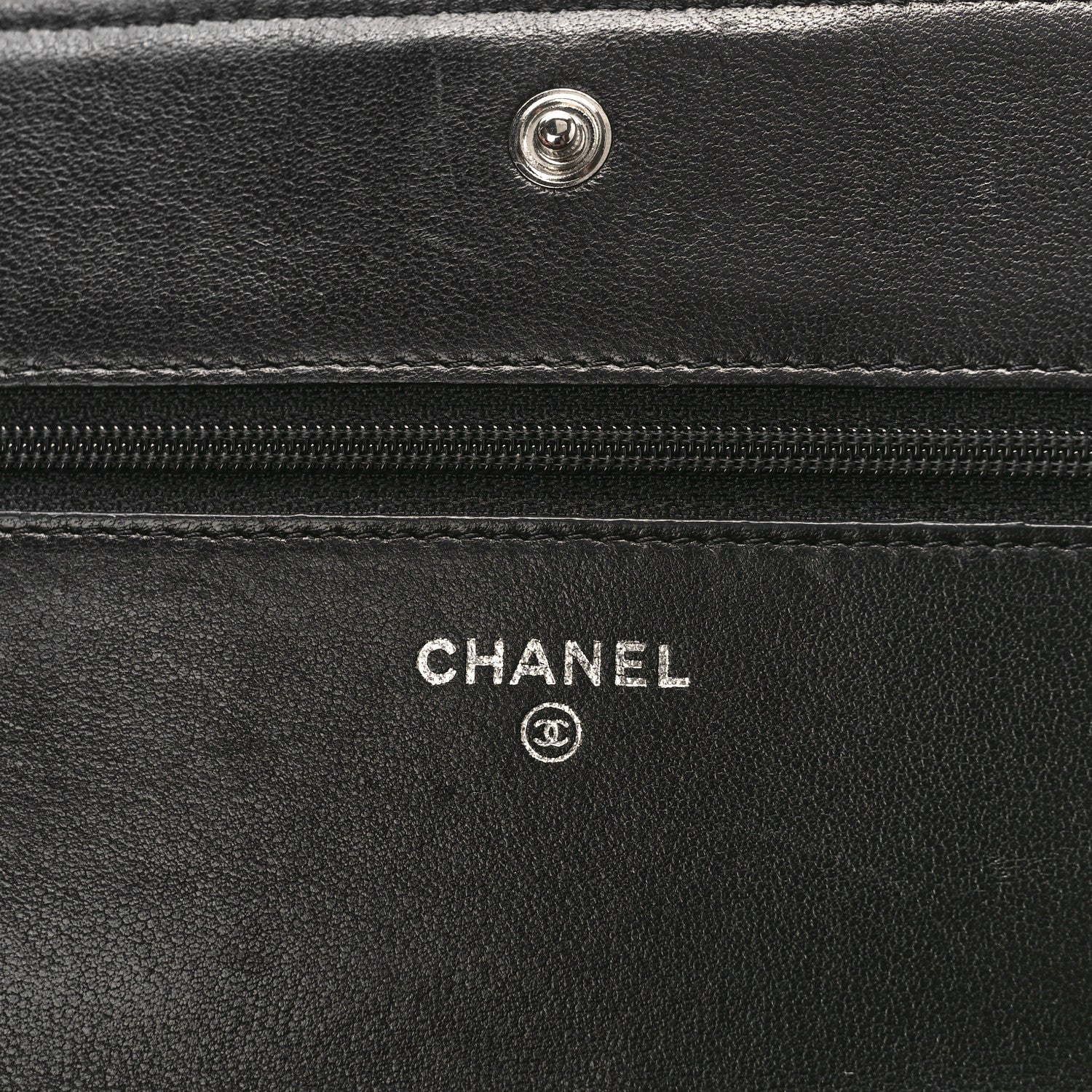 Chanel Lambskin Quilted Boy Wallet On Chain WOC Black 6 of 11