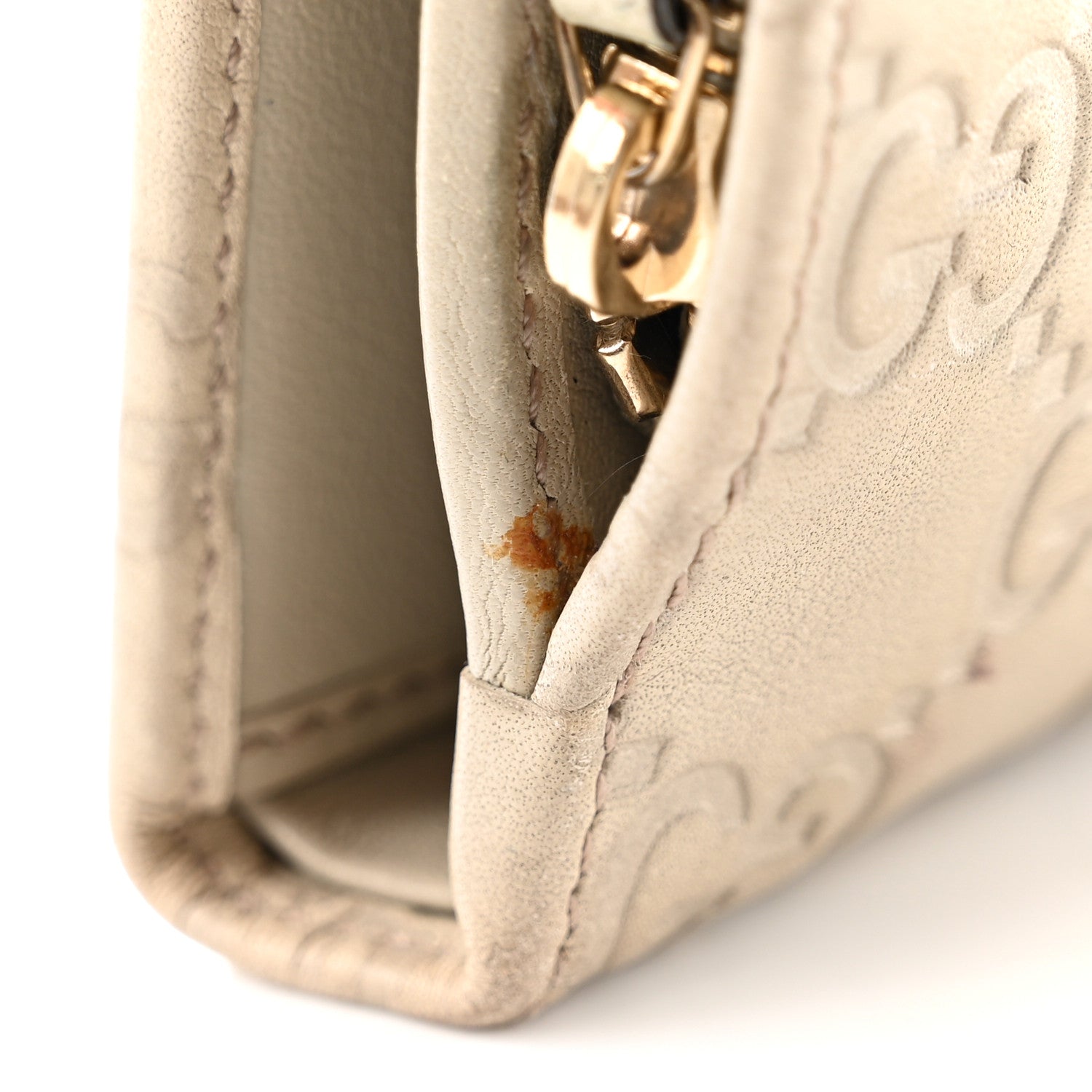 Gucci Guccissima D Ring Compact Wallet Off White 9 of 11