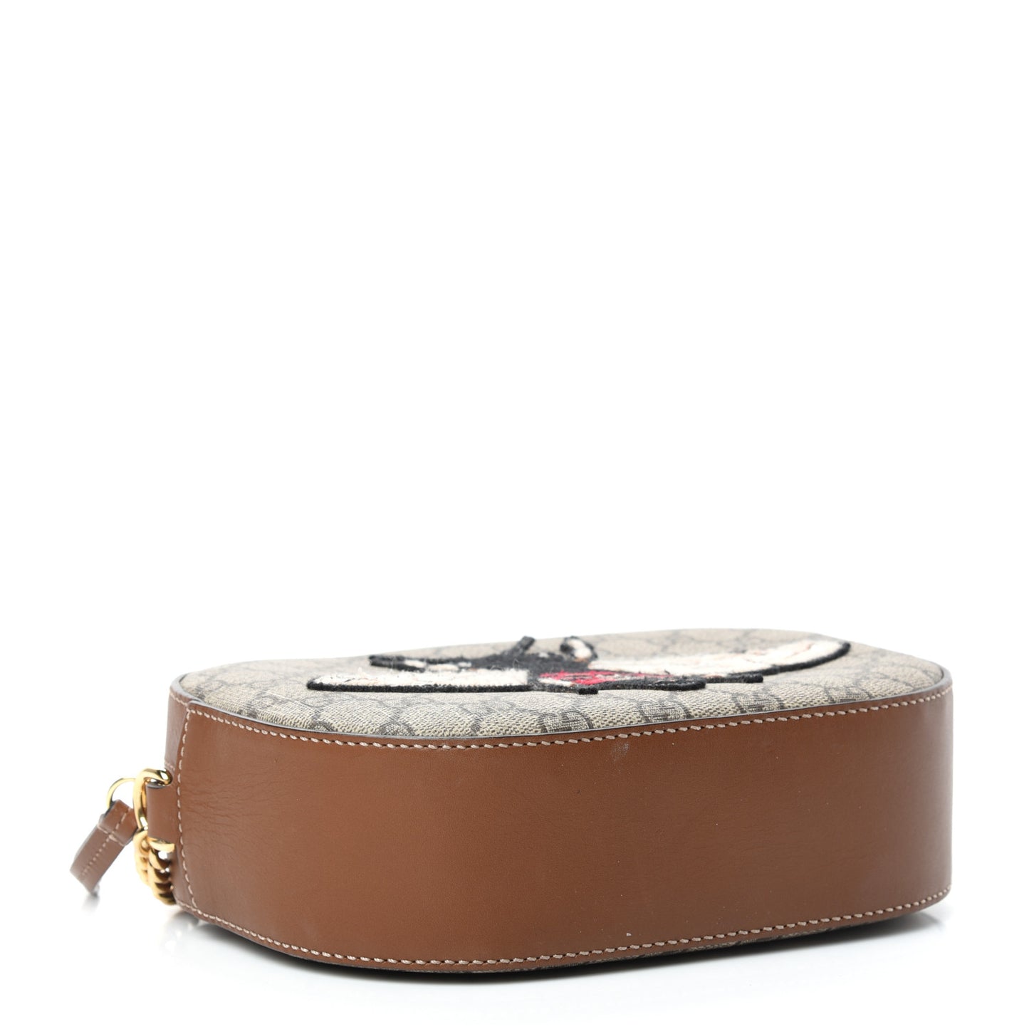 GG Supreme Monogram Bee Embroidered Mini Chain Shoulder Bag Beige Tuscany