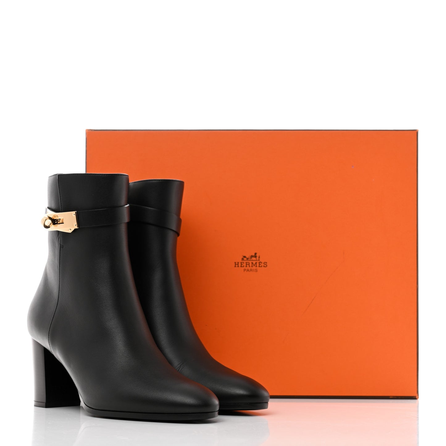 Calfskin Saint Germain Ankle Boots 38 Black