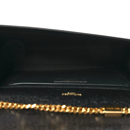 Saint Laurent Grain De Poudre Medium Classic Monogram Kate Satchel Black 5 of 10