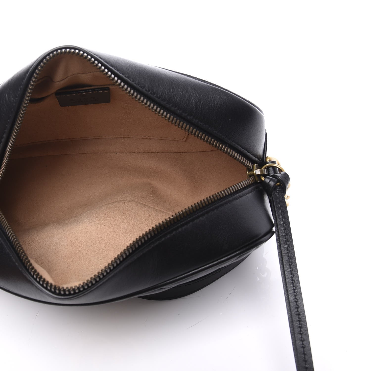 Gucci Calfskin Matelasse Small GG Marmont Chain Shoulder Bag Black 4 of 11