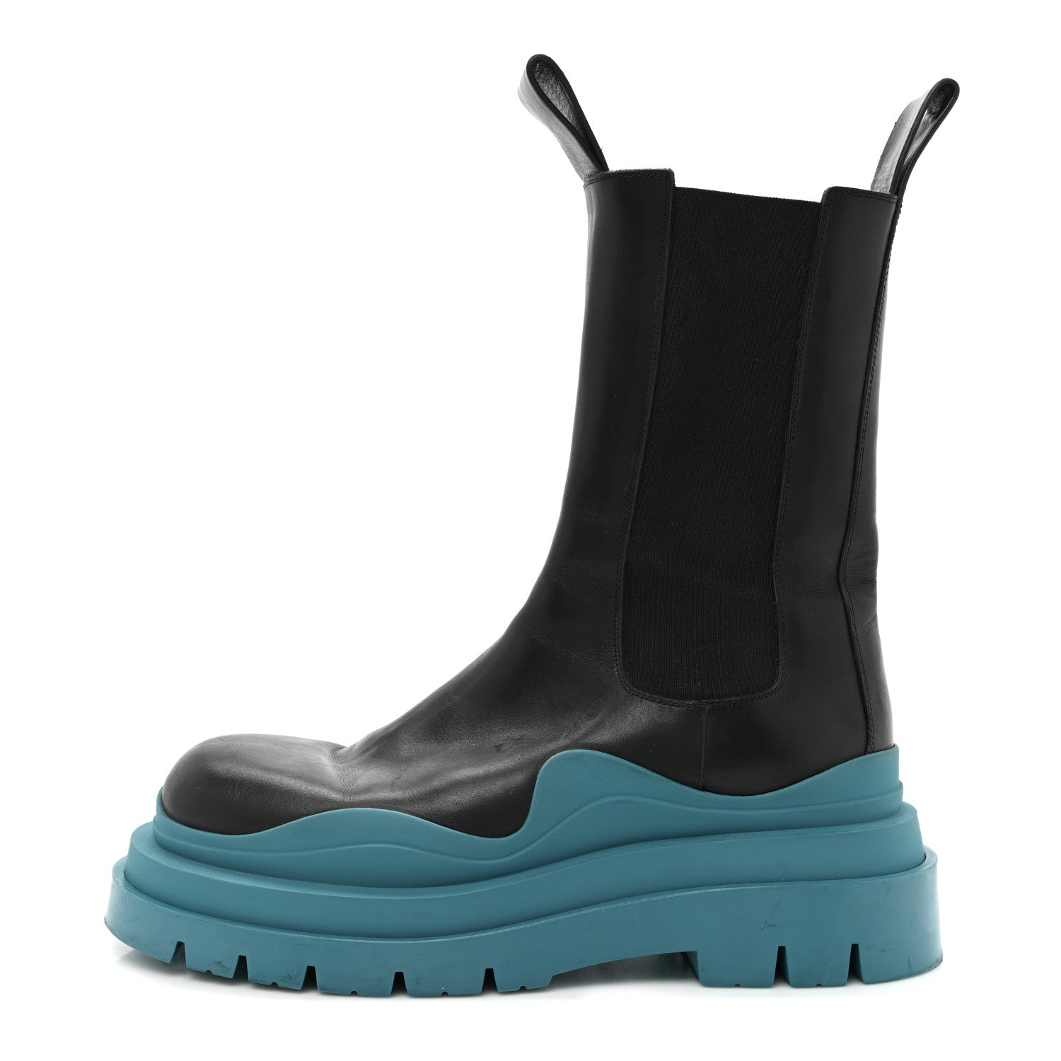 Bottega Veneta Calfskin Mens The Tire Chelsea Boots 42 Black Blaster 1 of 10