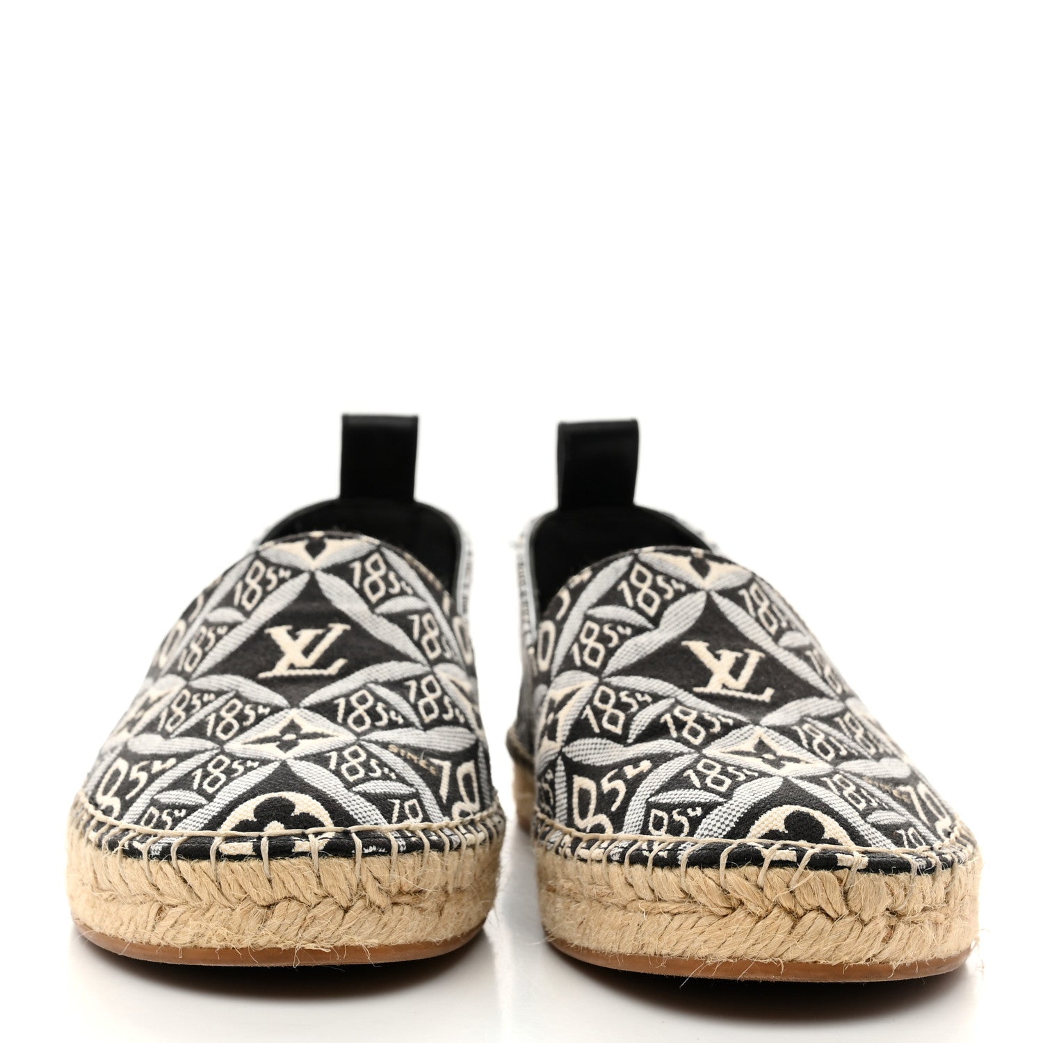Louis Vuitton Jacquard Since 1854 Starboard Espadrille Flats 35 Grey 3 of 10