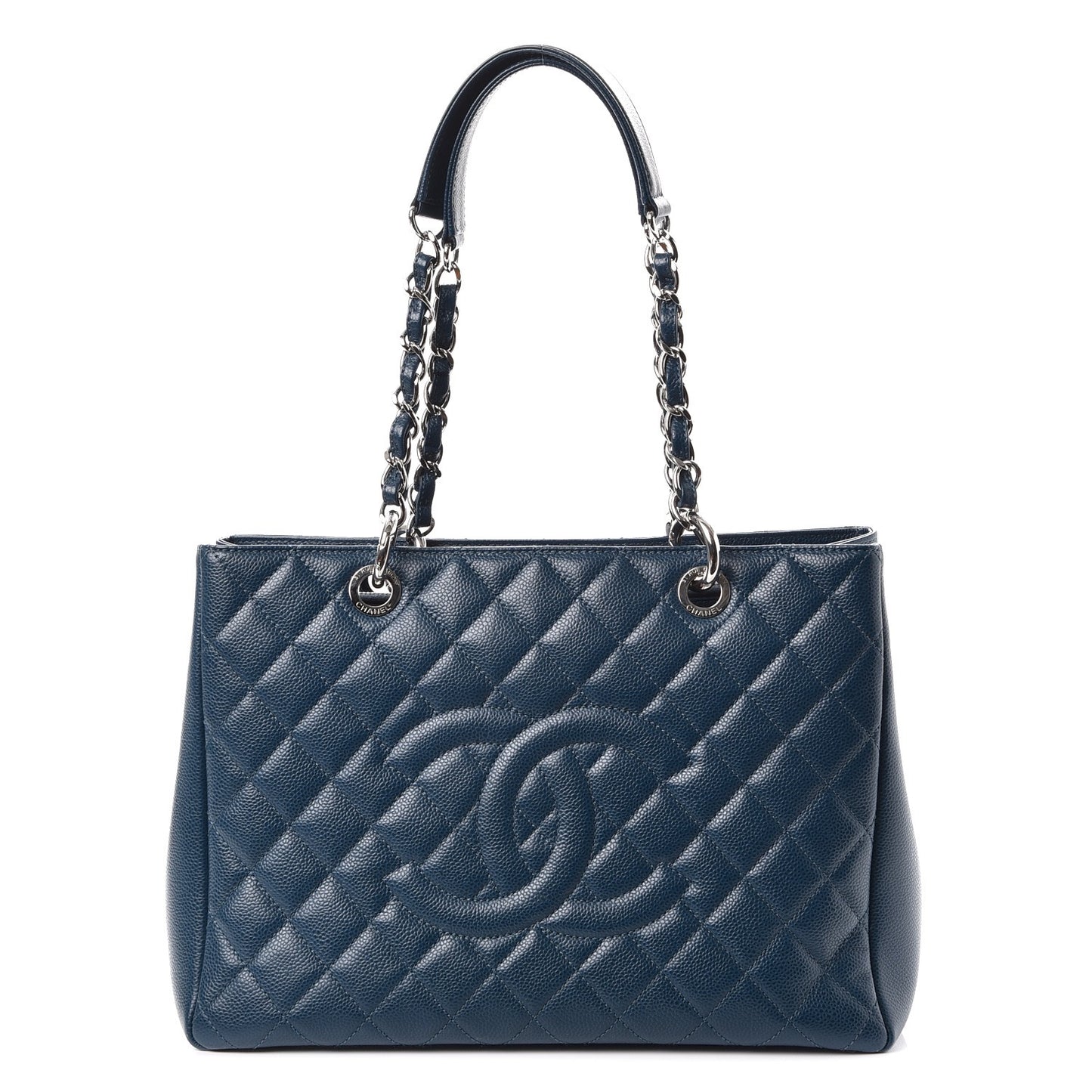 Caviar Grand Shopping Tote GST Dark Blue
