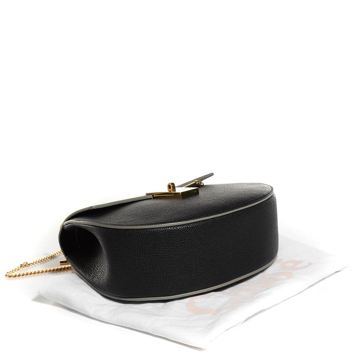 Goatskin Medium Drew Shoulder Bag Black