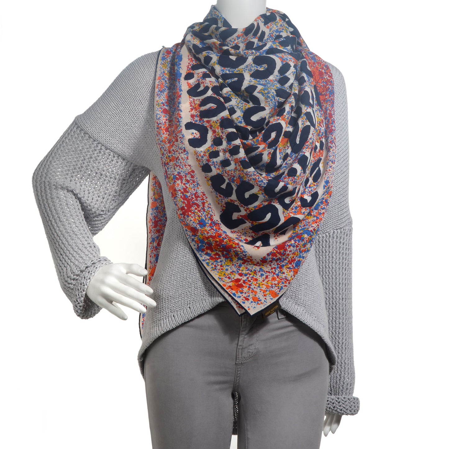 Silk Leo Spray Giant Square Piment