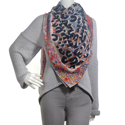 Louis Vuitton Silk Leo Spray Giant Square Piment 2 of 6