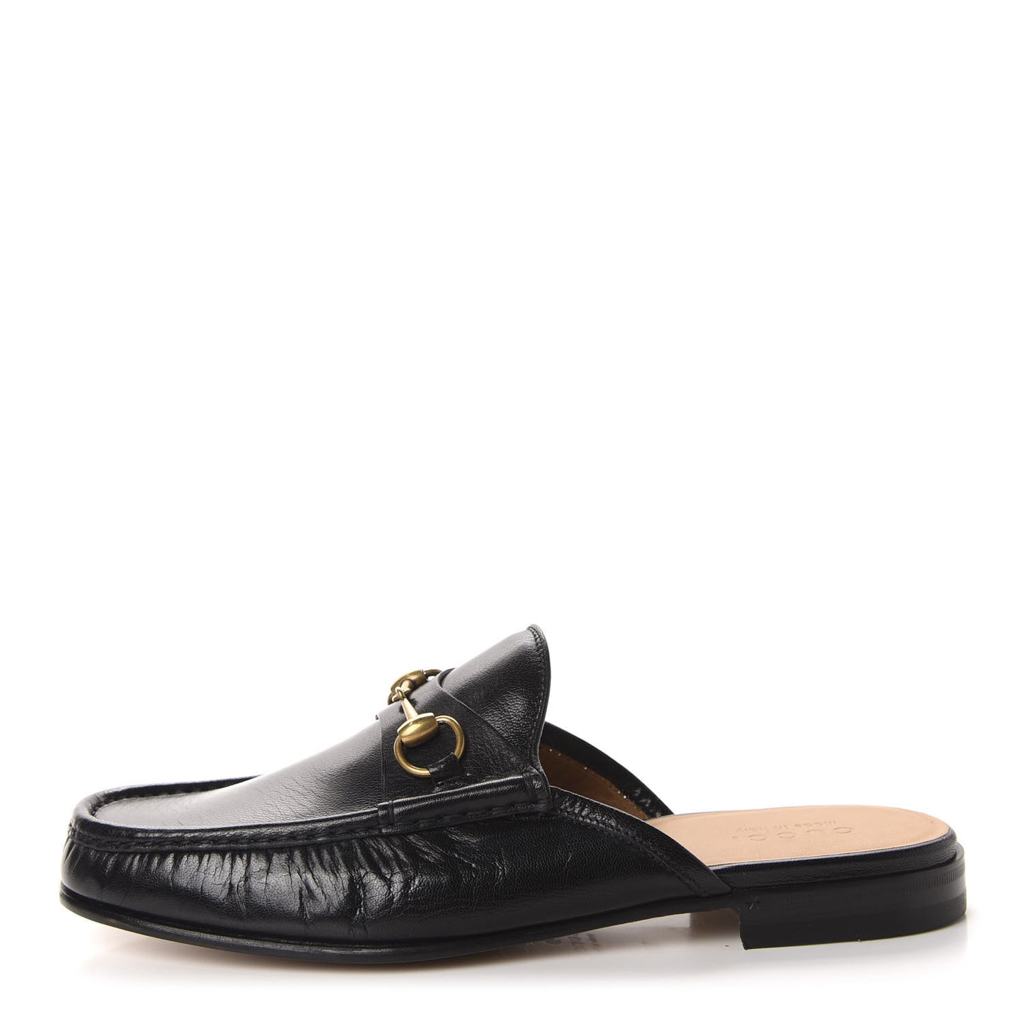 Goatskin Mens Horsebit Slippers 10.5 Black