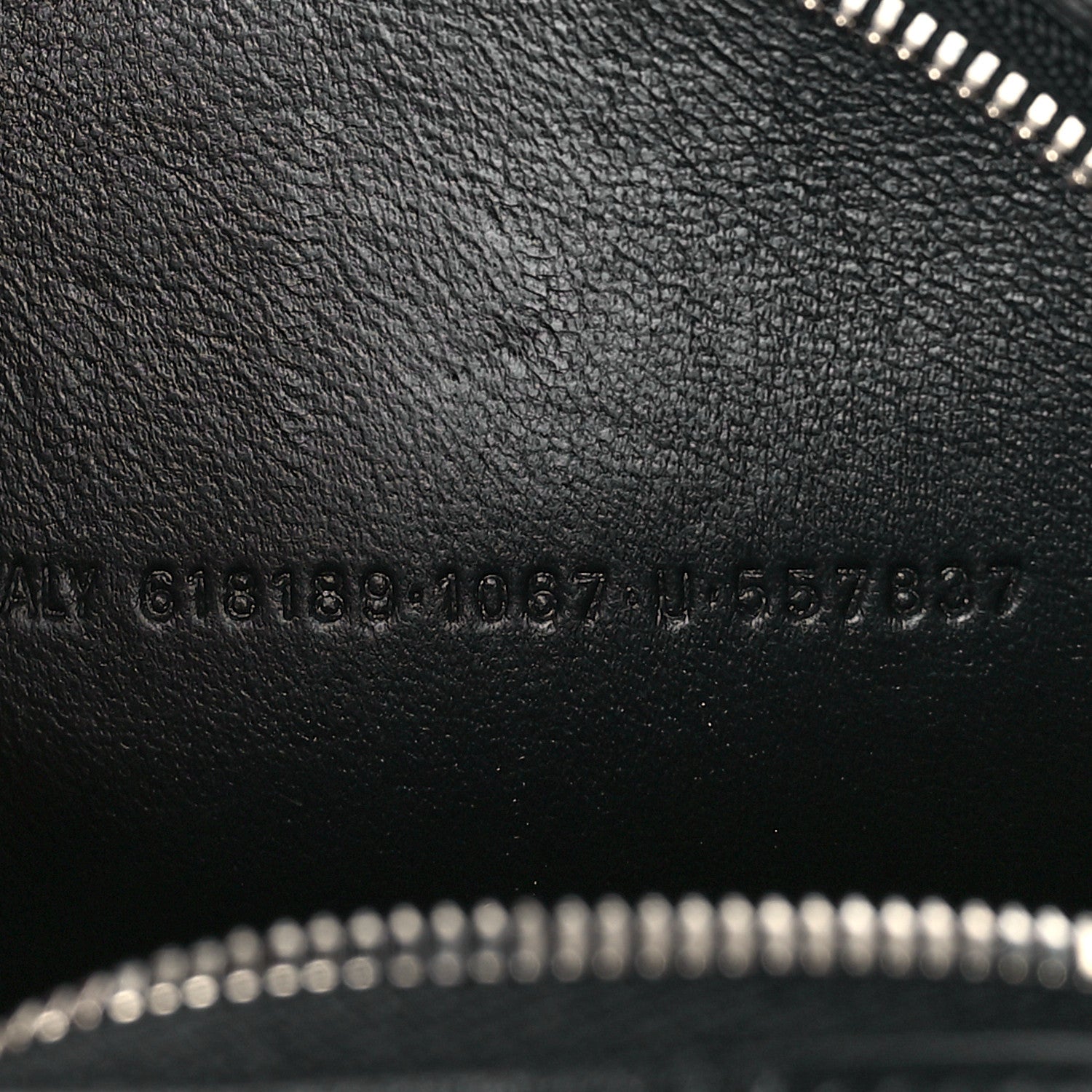 Balenciaga Calfskin Logo Print Cash Phone Holder Bag Black Red 7 of 9