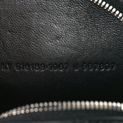 Balenciaga Calfskin Logo Print Cash Phone Holder Bag Black Red 7 of 9