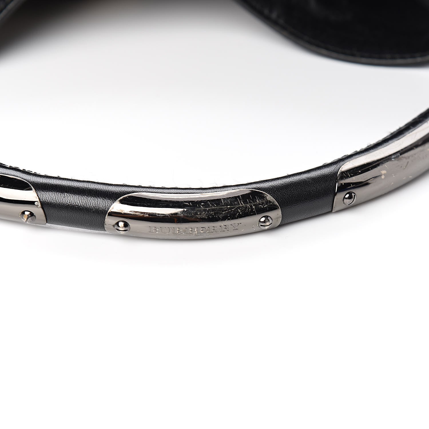 Burberry Nylon Beat Check Studded Hobo Black 16 of 22