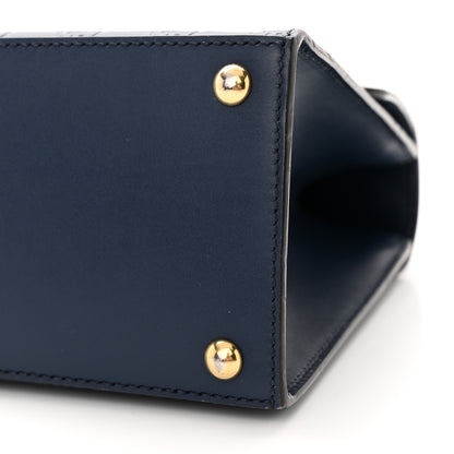 Gucci Guccissima Signature Small Padlock Top Handle Bag Blue Agata 10 of 19