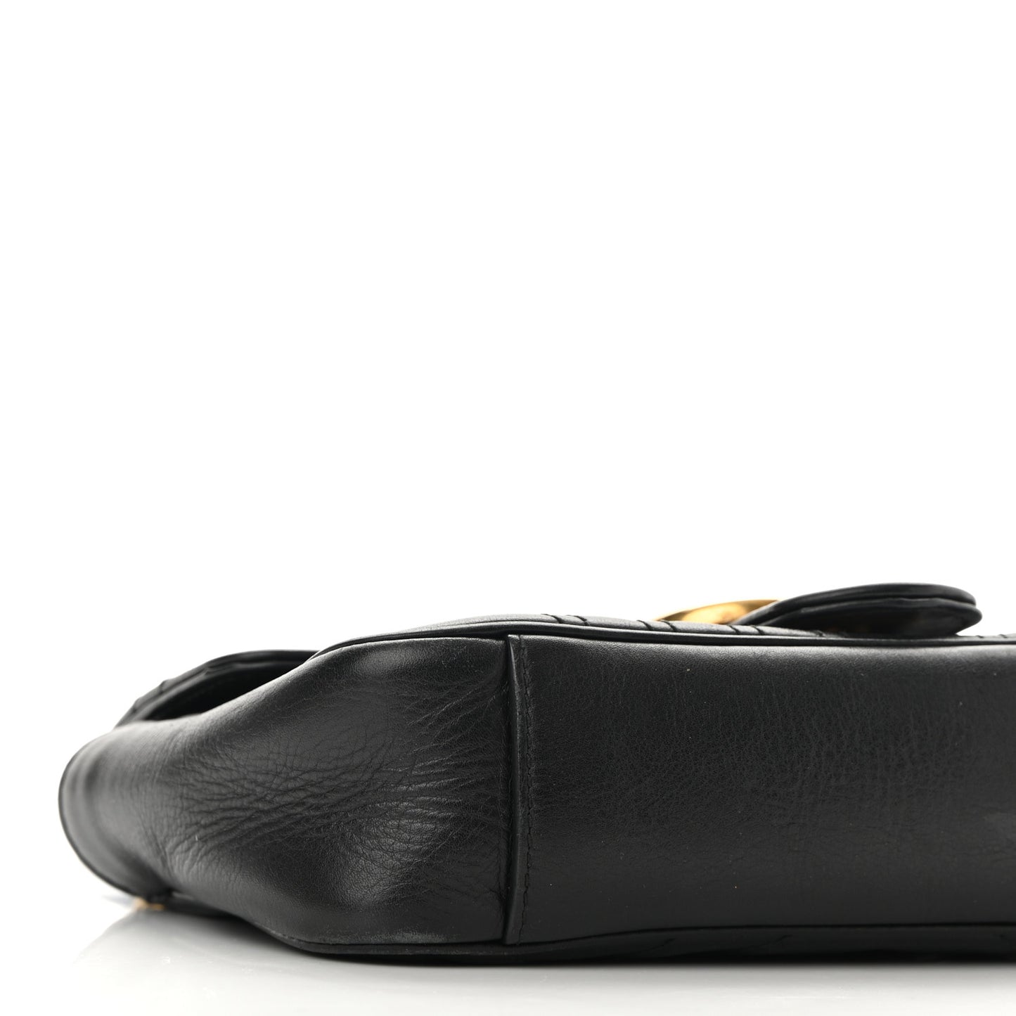 Calfskin Matelasse Mini GG Marmont Shoulder Bag Black