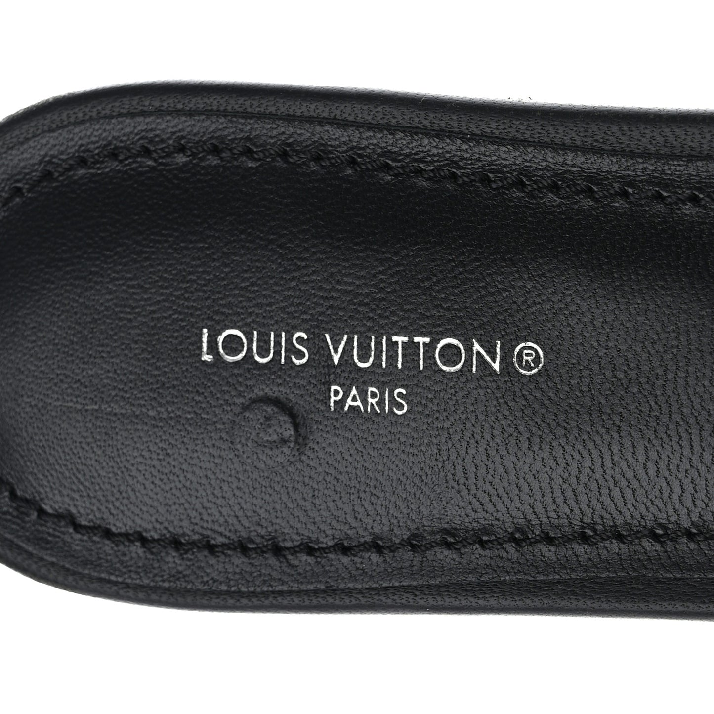 Lambskin Embossed Monogram Revival Flat Mules 37.5 Black
