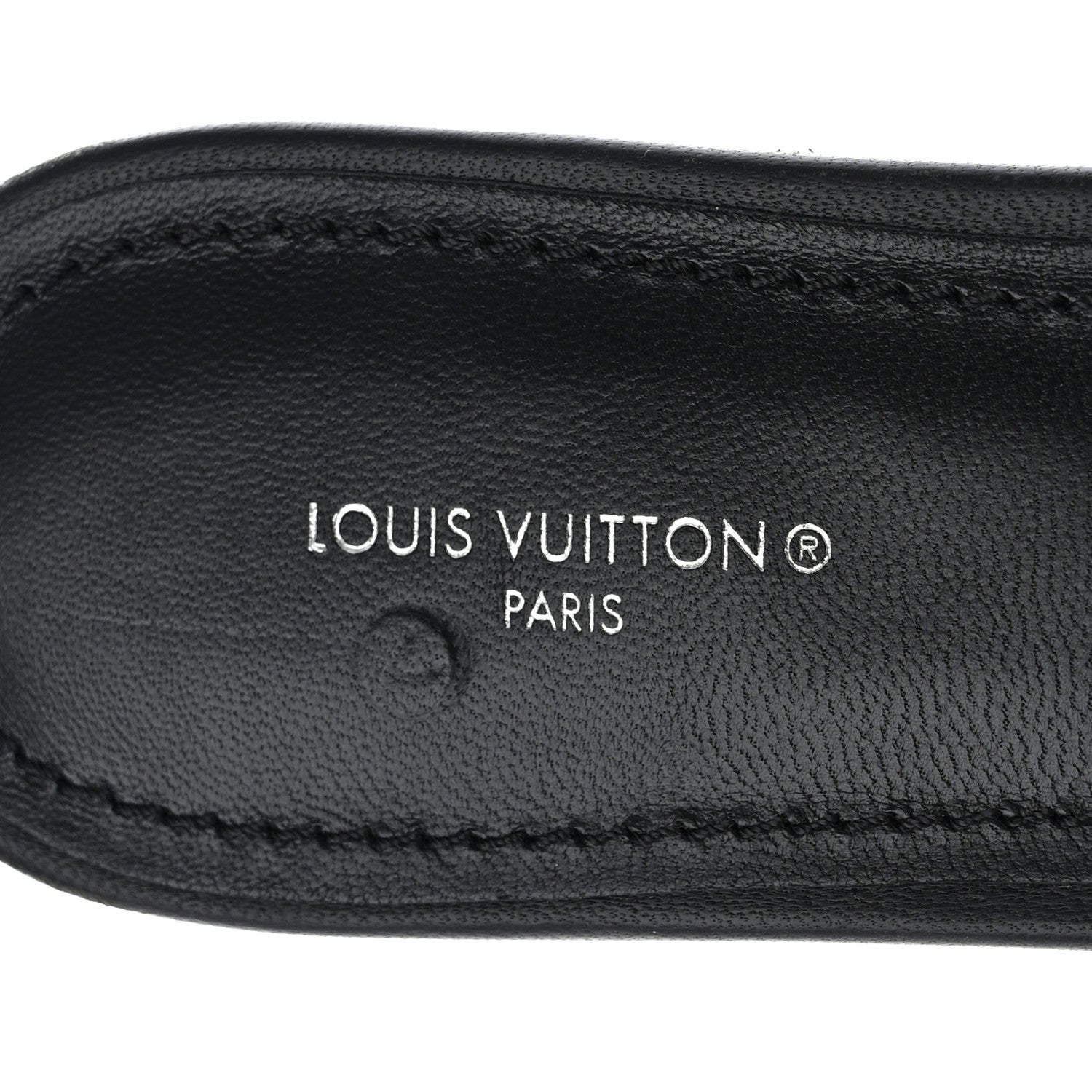 Louis Vuitton Lambskin Embossed Monogram Revival Flat Mules 37.5 Black 7 of 9