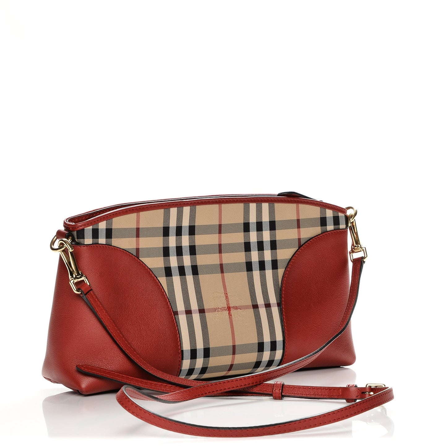 Horseferry Check Small Chichester Crossbody Clutch Bag Parade Red