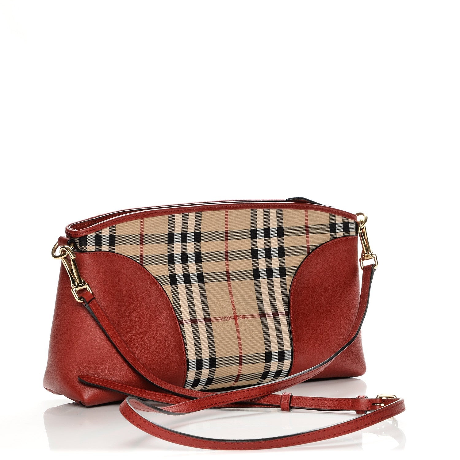 Burberry Horseferry Check Small Chichester Crossbody Clutch Bag Parade Red 3 of 6