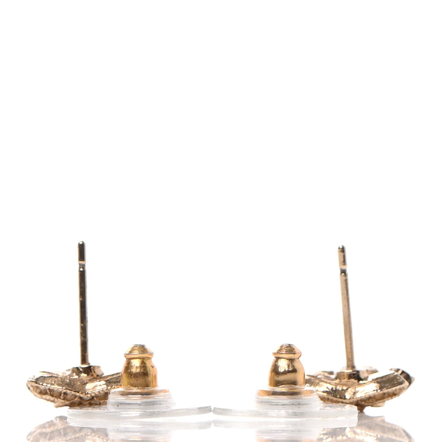 Crystal Mini CC Earrings Gold