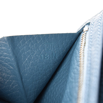 Hermes Taurillon Clemence Bearn Wallet Blue Jean 7 of 12
