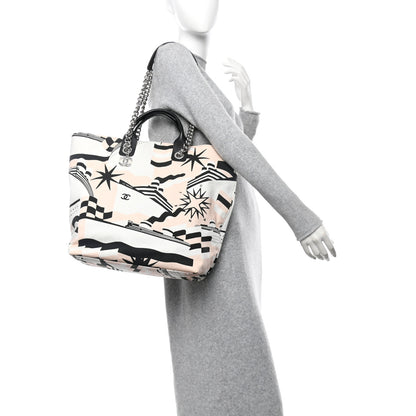 Chanel Canvas Cruise Print Tote Pink White Black 2 of 10