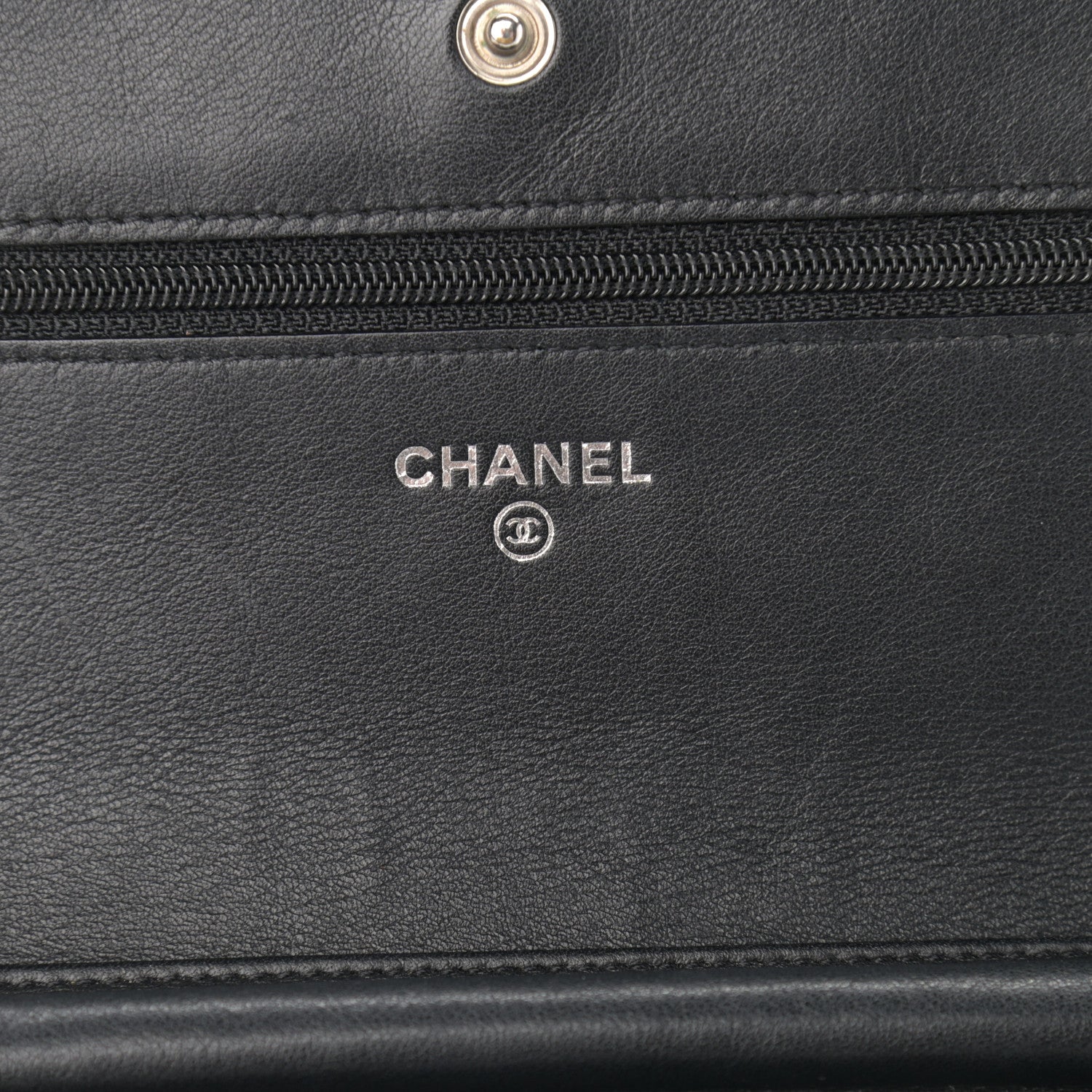 Chanel Caviar Sevruga Wallet On Chain WOC Black 6 of 13