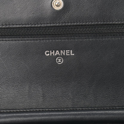 Chanel Caviar Sevruga Wallet On Chain WOC Black 6 of 13
