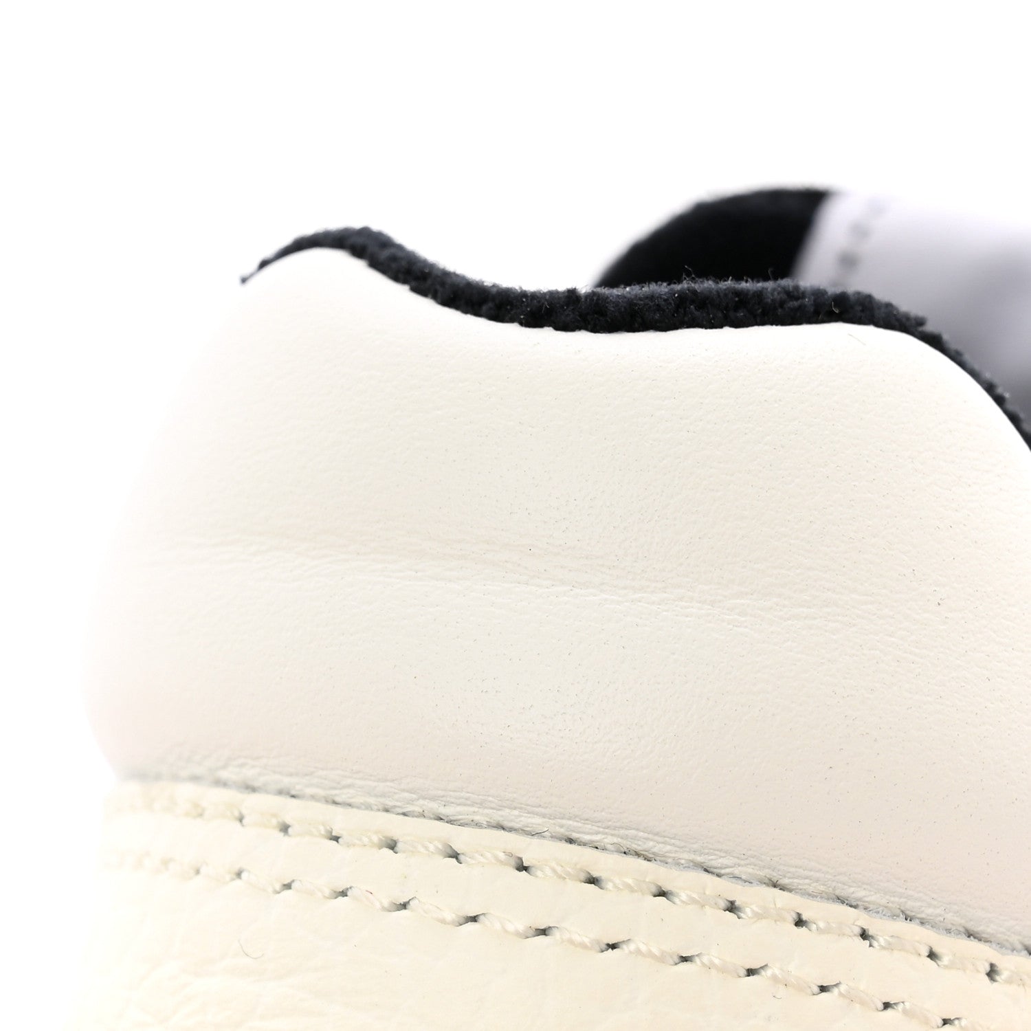 Chanel Grained Calfskin Fabric Womens Logo Sneakers 35 White Black 13 of 17
