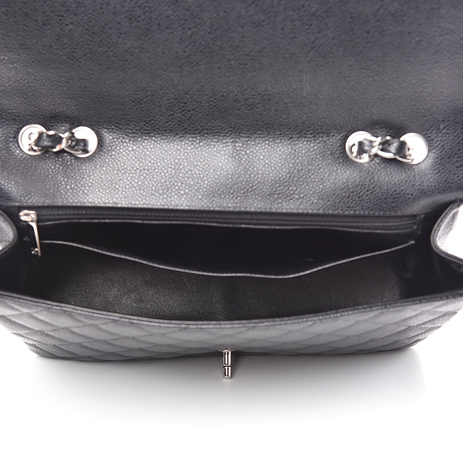 Chanel Caviar Quilted Jumbo Single Flap Black 5 of 13