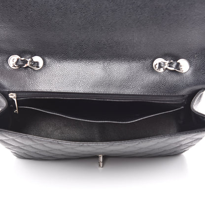 Chanel Caviar Quilted Jumbo Single Flap Black 5 of 13