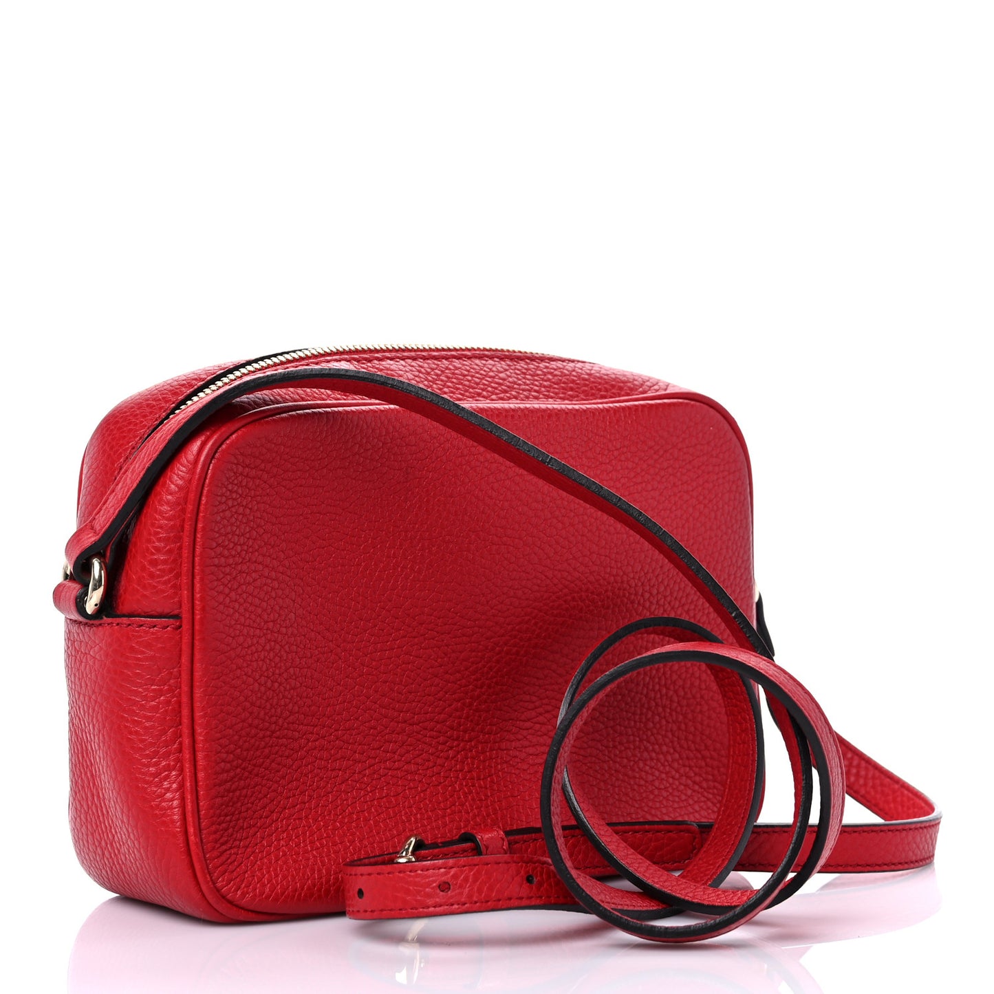 Pebbled Calfskin Small Soho Disco Bag Tabasco Red