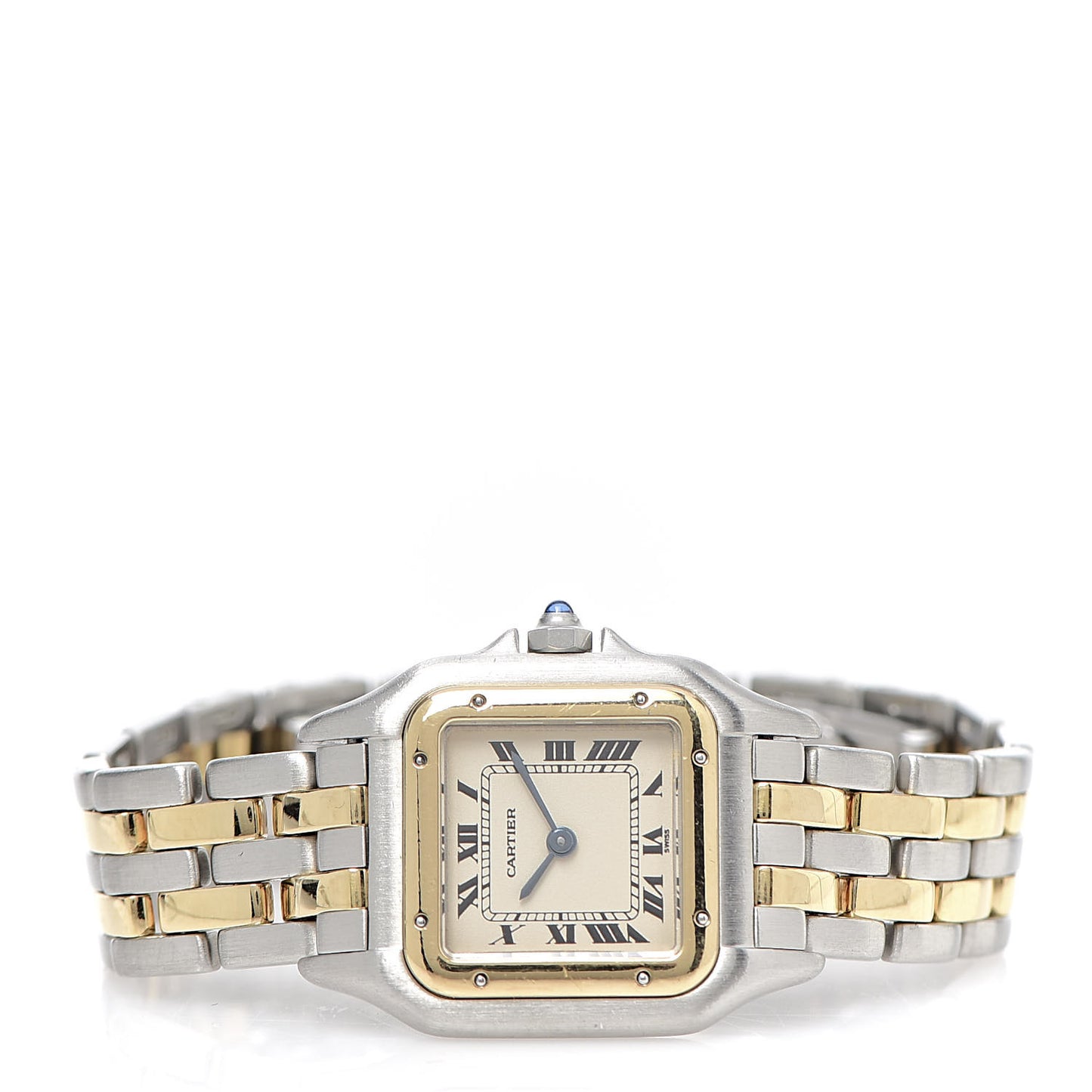 Stainless Steel 18K Yellow Gold 22mm Panthere Quartz Watch