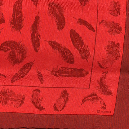 Hermes Silk Plumes Par Henri De Linares Pocket Square 3 of 3