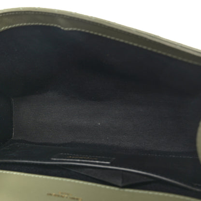 Saint Laurent Grain De Poudre Textured Mixed Matelasse Triquilt Medium Monogram Satchel Light Sage 5 of 9