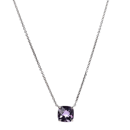 Tiffany Sterling Silver Amethyst Sparklers Pendant Necklace 1 of 8