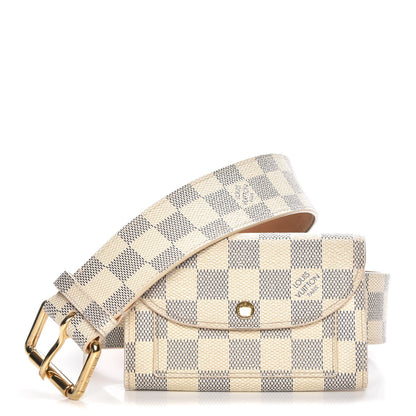 Louis Vuitton Damier Azur Pochette Solo Belt 90 36 1 of 10
